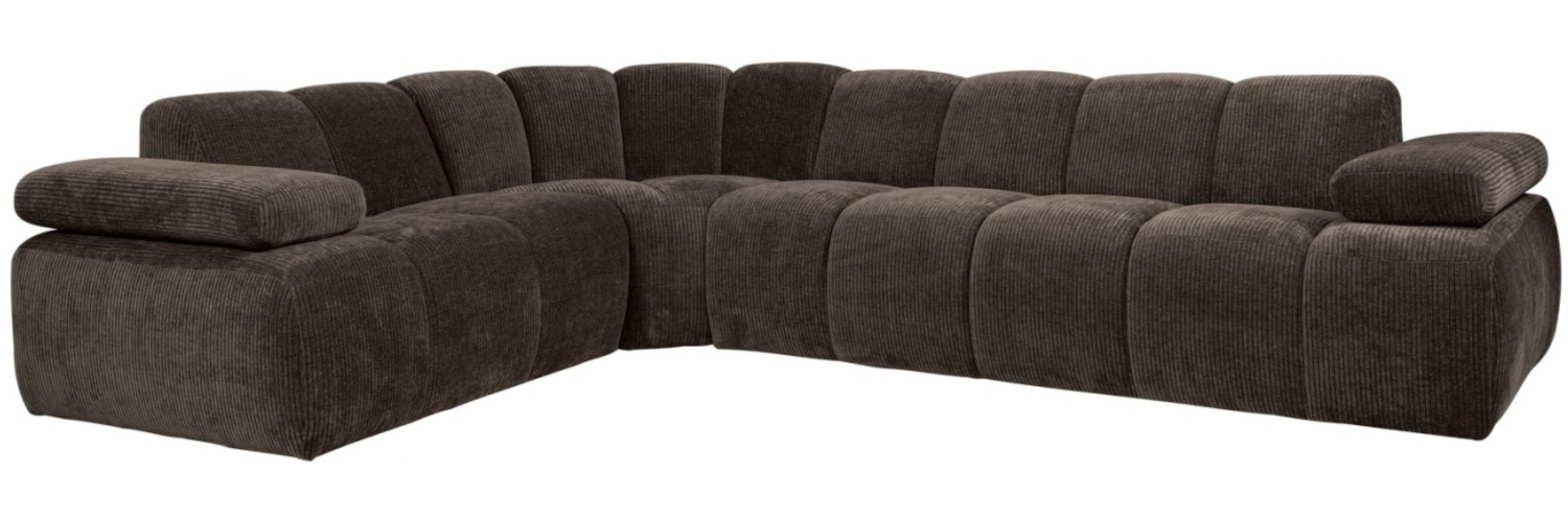 Ecksofa Mojo aus Flachcord Links, Braun Bild 1