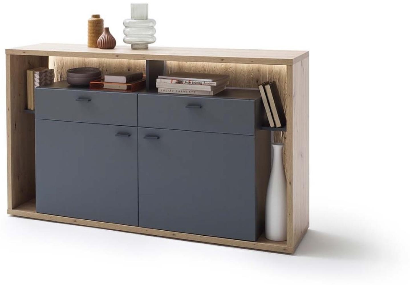 Sideboard Lizzano - Royal Grey / Balkeneiche Bild 1