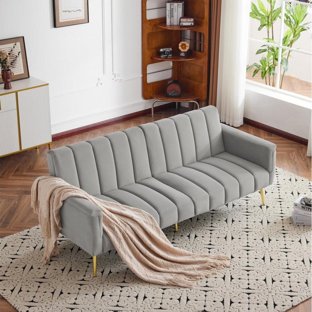 Merax Schlafsofa, mit Bettfunktion, Bettsofa, Klappsofa, Gästebett Bild 1