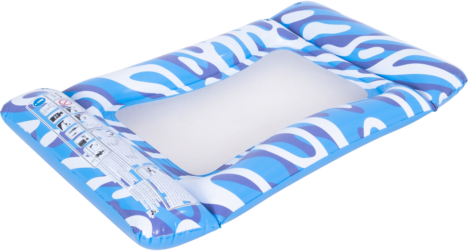 SunClub Luftmatratze Ripple Wave 117 x 76 x 15 cm mit Netzgewebe und 3 Luftkammern Bild 1