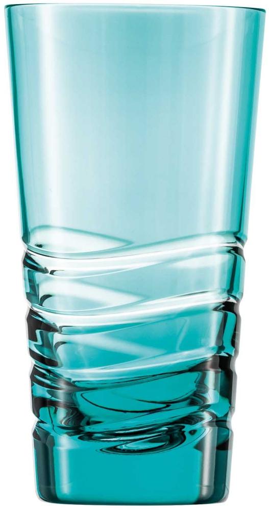 Becher Kristall Wave azur (14 cm) Bild 1