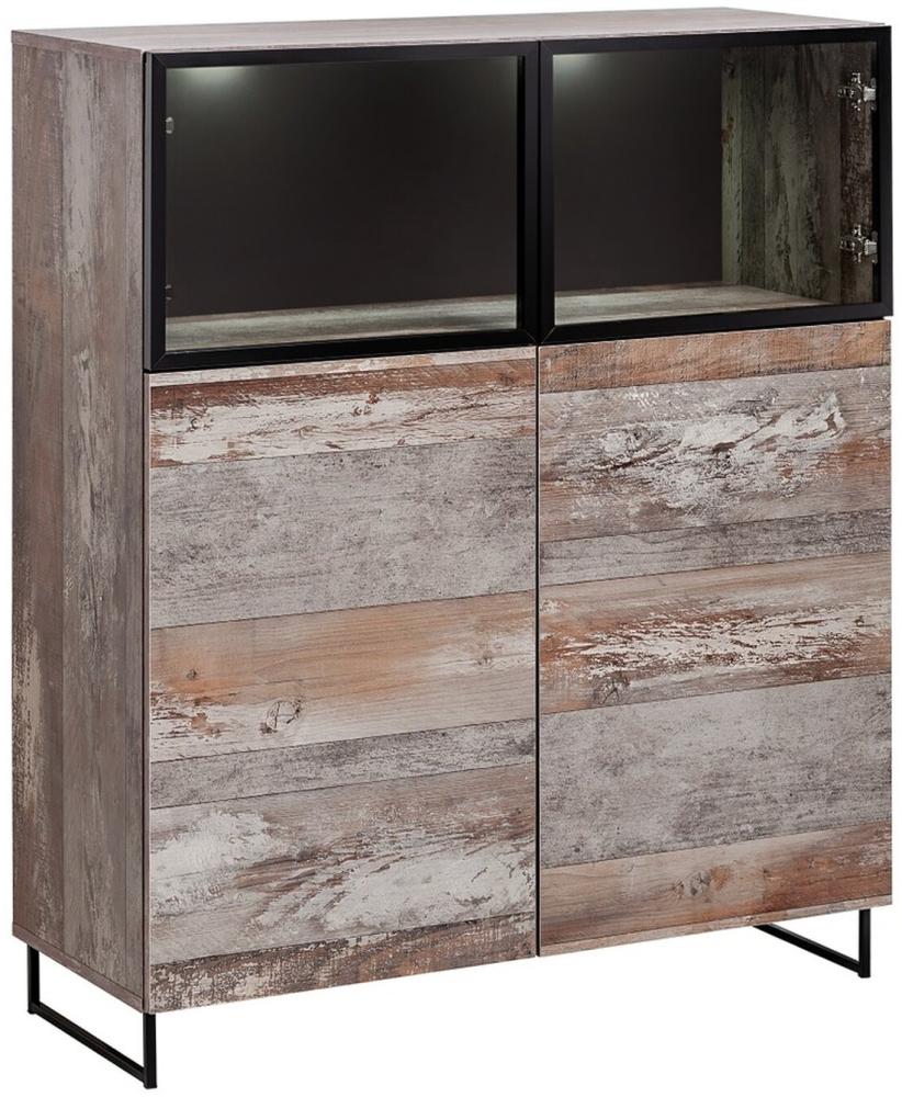 Stylefy Molde Vitrine Plankeneiche | Schwarz Bild 1