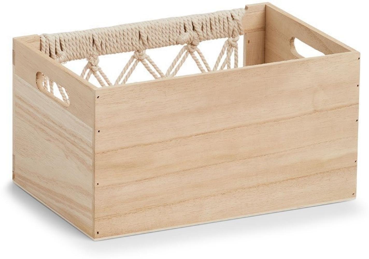 Zeller Aufbewahrungskiste "Boho", Holz, 30 x 20 x 16 cm Bild 1