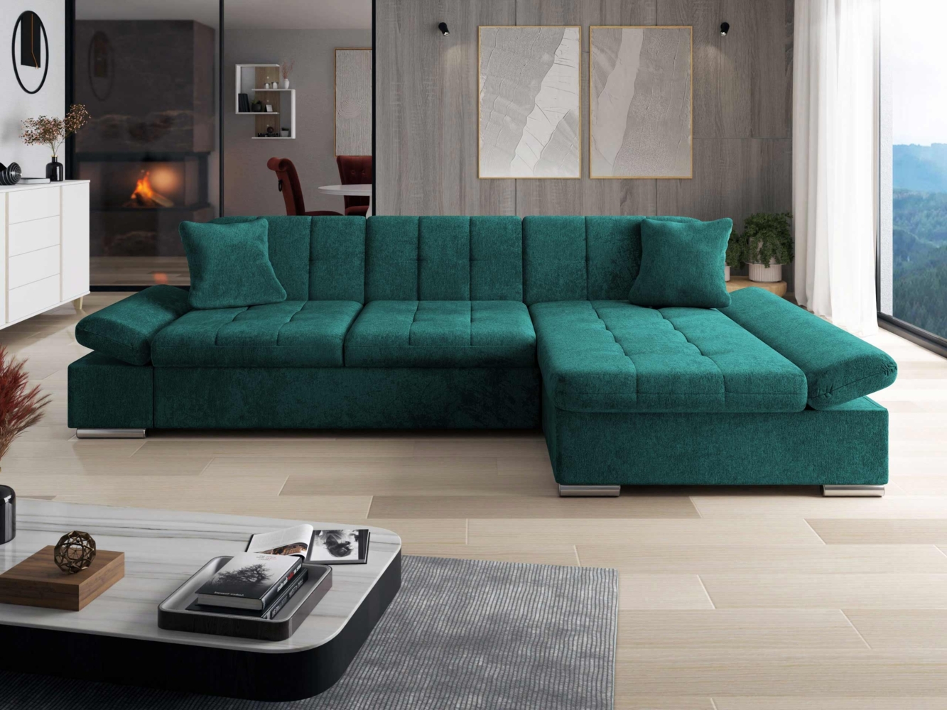 Ecksofa Montana (Farbe: Clara 215.11, Seite: Rechts) Bild 1