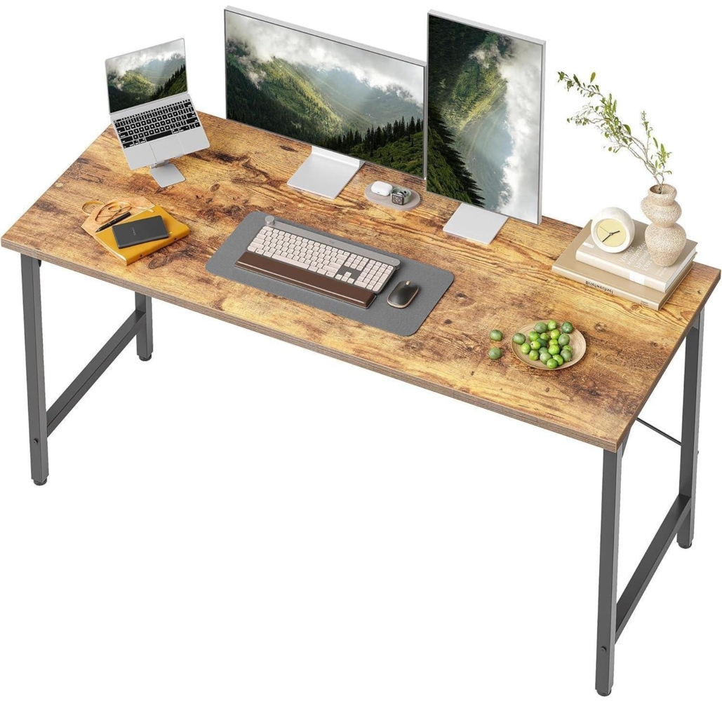 Schreibtisch 120x48 cm Industrie-Design Metall Holz PC Tisch Bild 1
