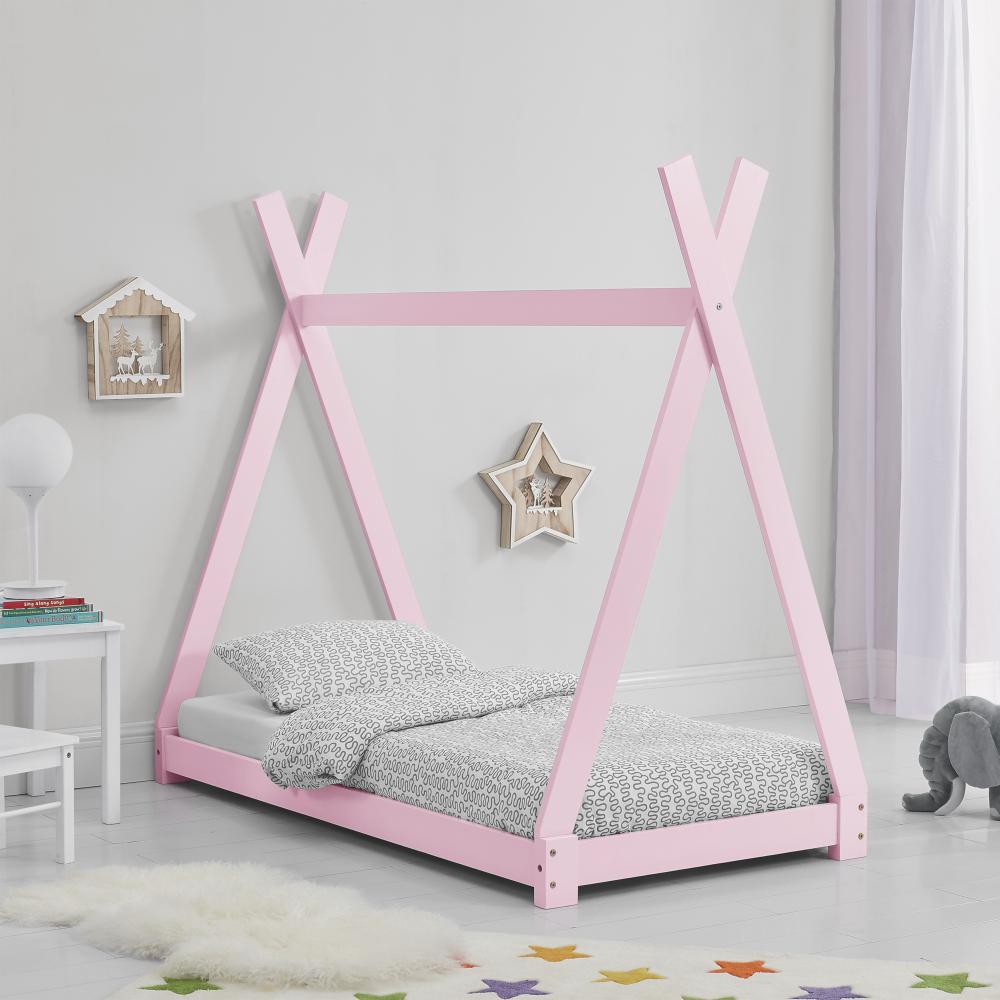 Kinderbett Onjeda 70x140 cm Rosa [en. casa] Bild 1