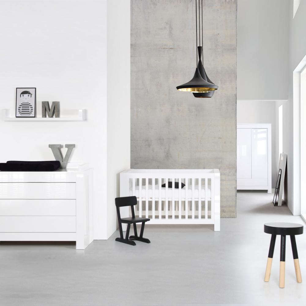 Kidsmill Alaska Babyzimmer Weiß Hochglanz Bett 60 Bild 1