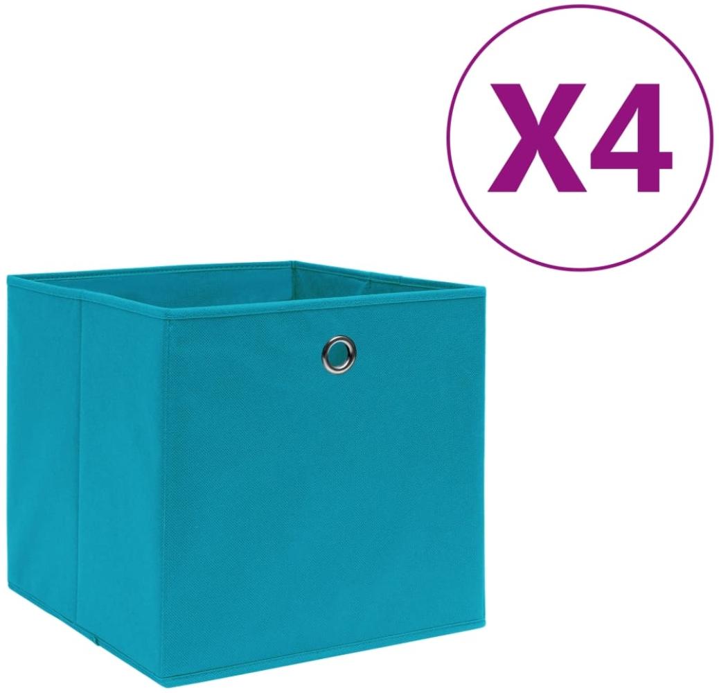 vidaXL Aufbewahrungsboxen 4 Stk. Vliesstoff 28x28x28 cm Babyblau 325231 Bild 1