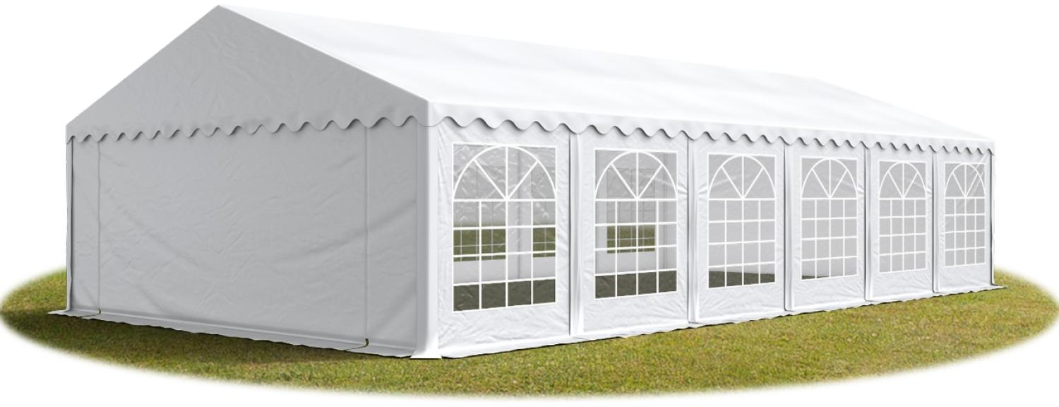 Party-Zelt Festzelt 5x12 m feuersicher Garten-Pavillon -Zelt PVC Plane 750 N in weiß Wasserdicht Bild 1