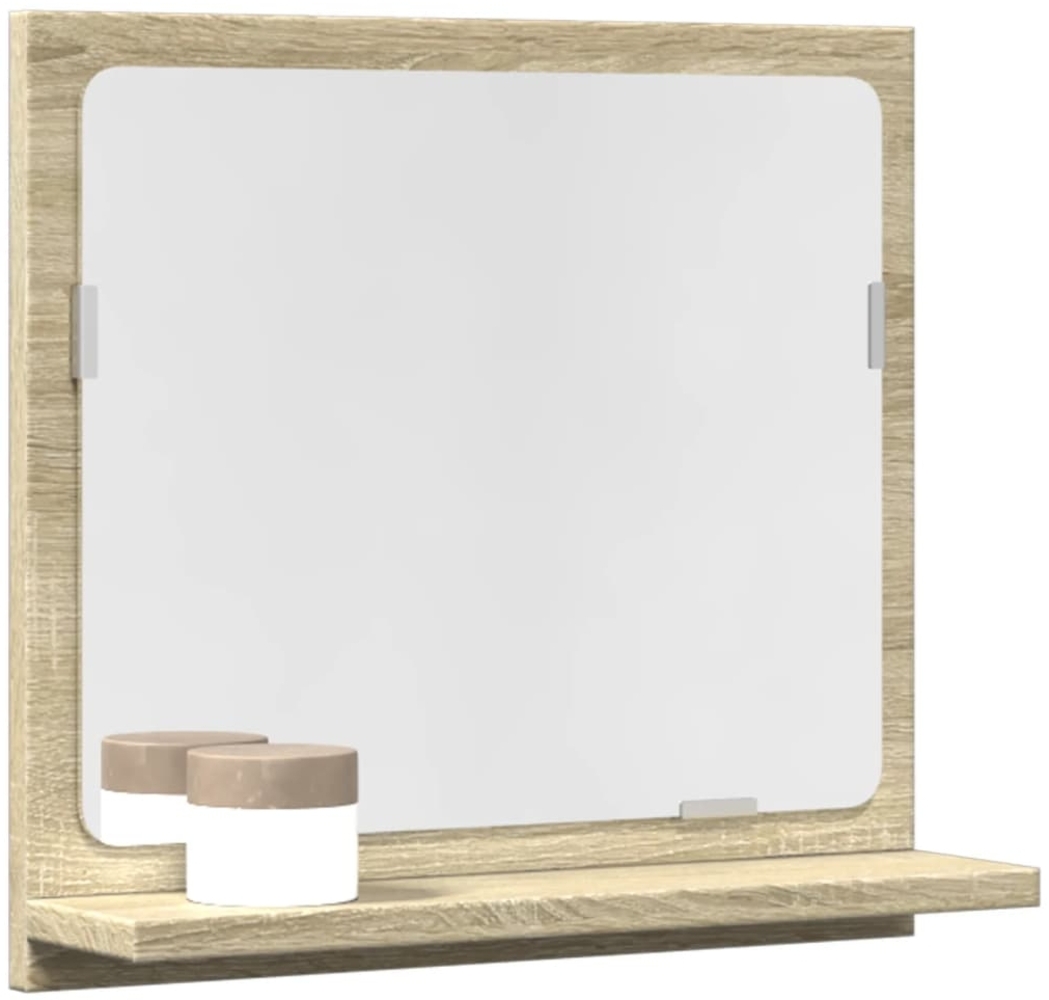 vidaXL Badspiegel mit Ablage Sonoma-Eiche 40x11x37 cm Holzwerkstoff 856181 Bild 1