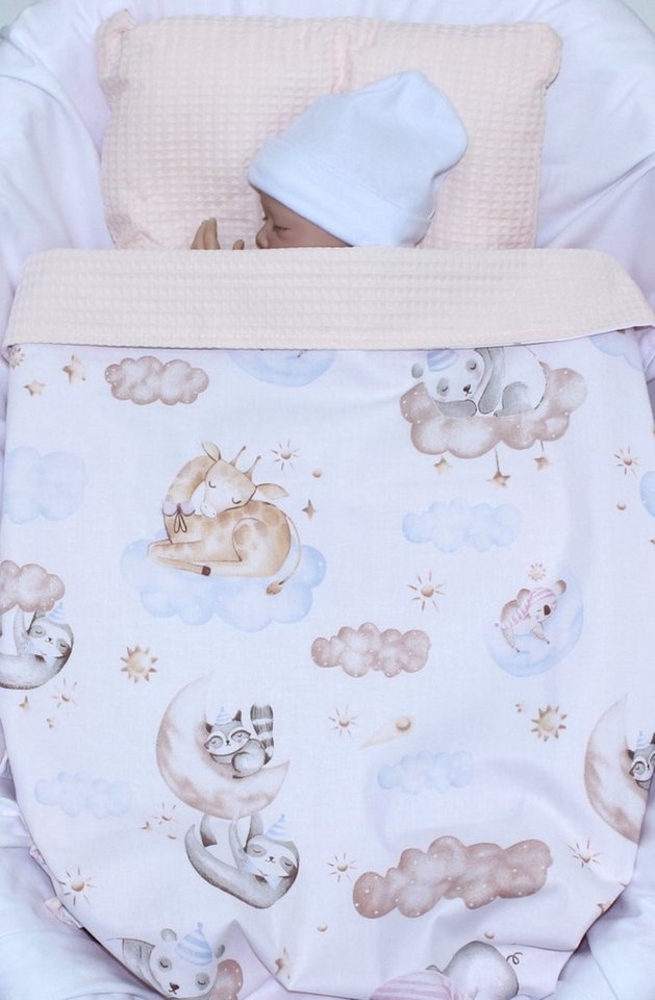 Babydecke Babydecke Waffelpiqué Baumwolle Kuscheldecke Kinderwagendecke, Primawela Bild 1