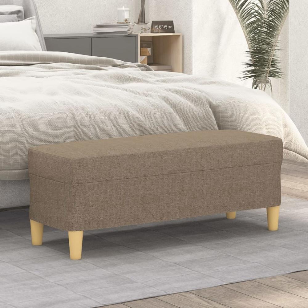 vidaXL Sitzbank Taupe 100x35x41 cm Stoff 349382 Bild 1