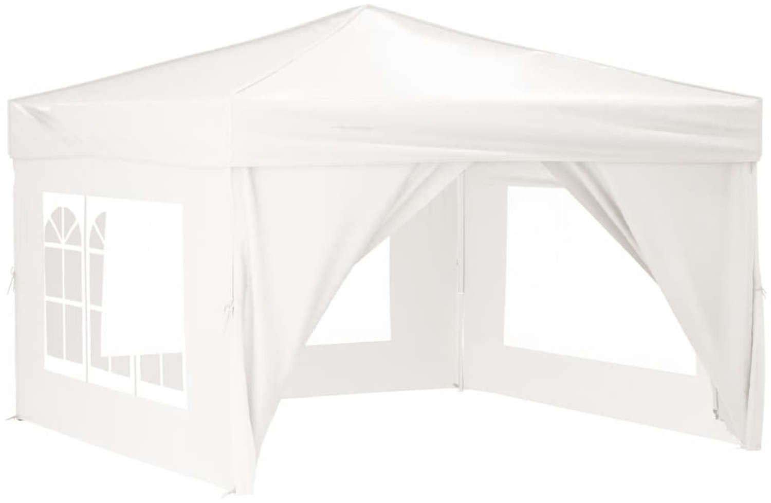 vidaXL Partyzelt Faltbar mit Seitenwänden Weiß 3x3 m 93524 Bild 1
