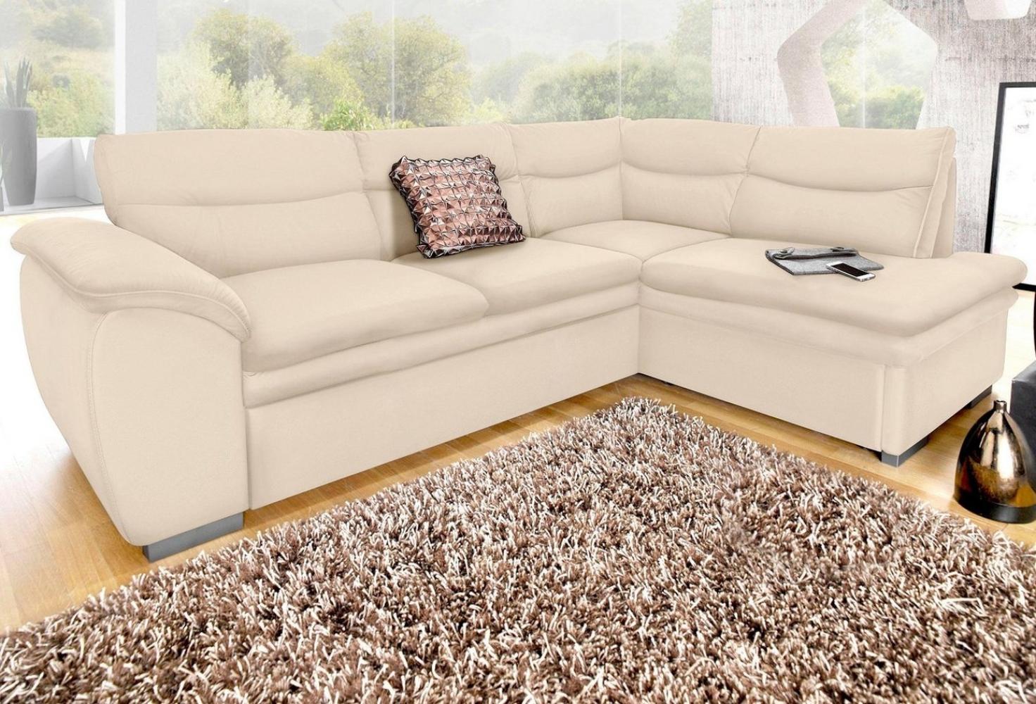 COTTA Ecksofa Leandra L-Form, wahlweise mit Bettfunktion und Bettkasten Bild 1