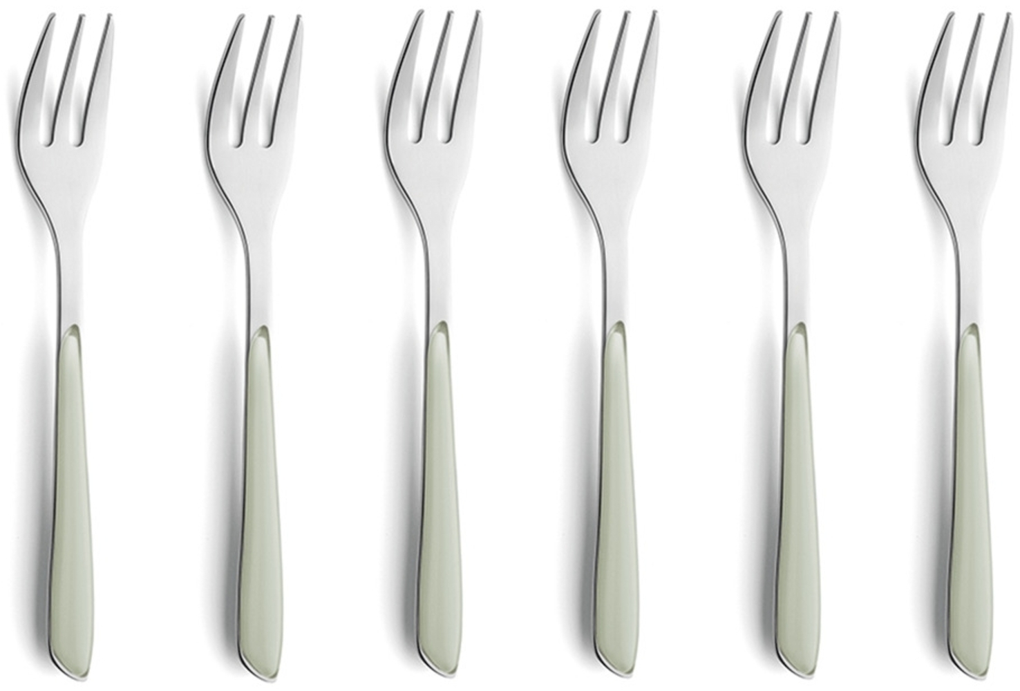 Kuppels PRISMA Kuchengabel Set 6-teilig salbeigrün mattiert Bild 1