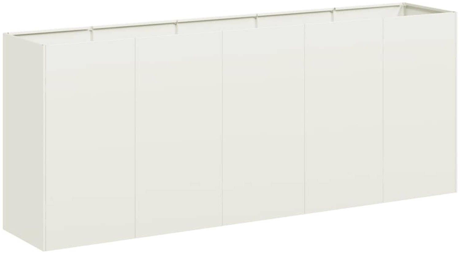 vidaXL Pflanzkübel Weiß 200x40x80 cm Kaltgewalzter Stahl 860725 Bild 1