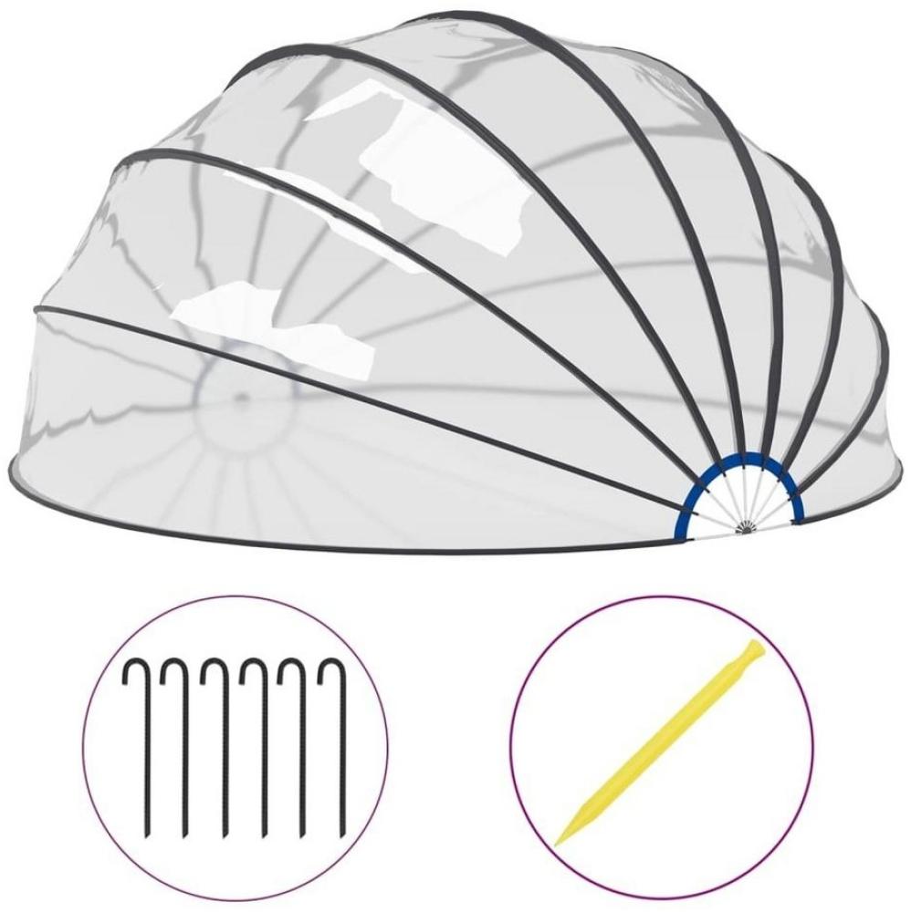 Merax Pool-Abdeckplane, Pooldach Poolüberdachung Pool Pavillion Gartendach Sonnenschutzdach für Pool, Whirpool, Whirpooldach, 550x275 cm Bild 1