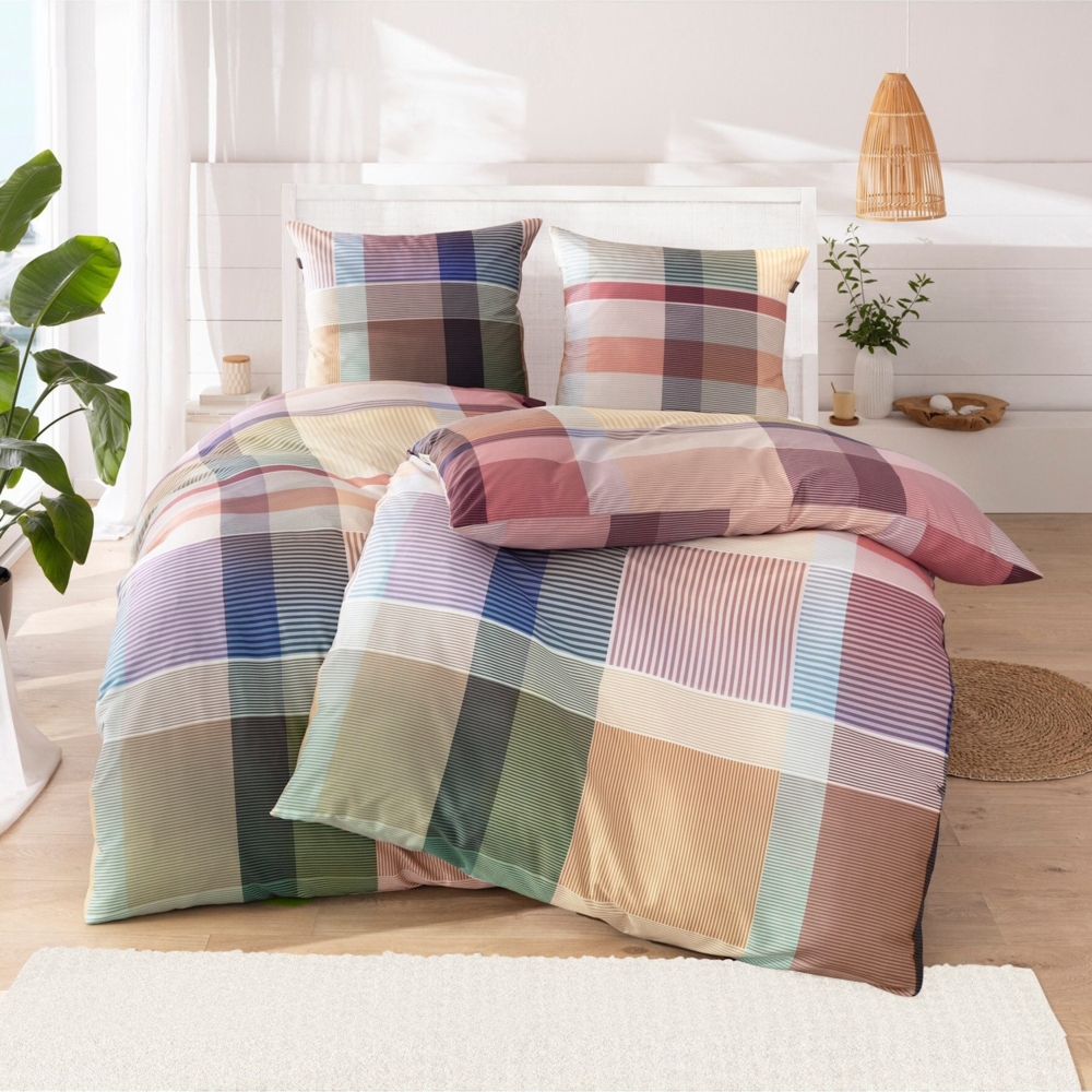 Irisette Flausch Cotton Bettwäsche Zobel 8891-90 gelb grün 135x200 Bild 1