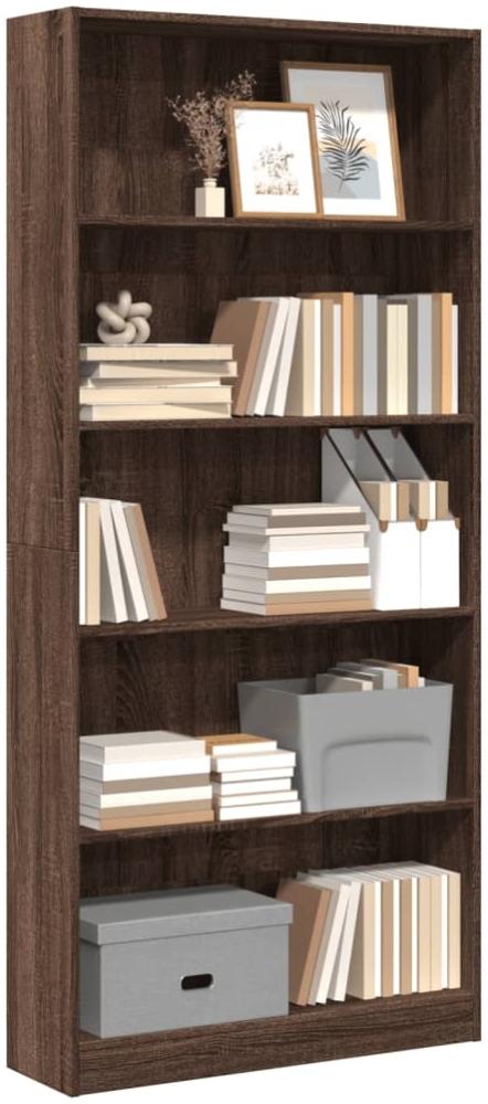 vidaXL Bücherregal Braun Eichen-Optik 80x24x176 cm Holzwerkstoff 857859 Bild 1