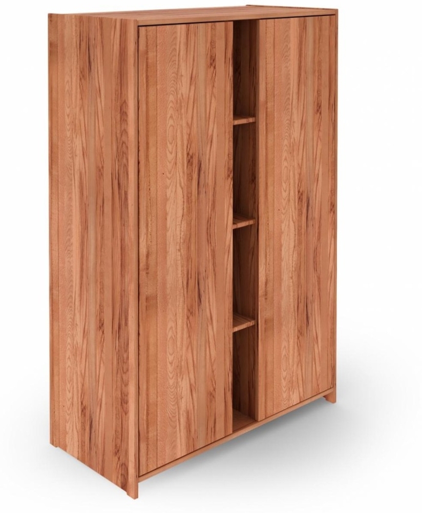 Kleiderschrank Zigo aus Kernbuche massiv 125x60x190 mit 2 Türen und 4 Fächern Bild 1