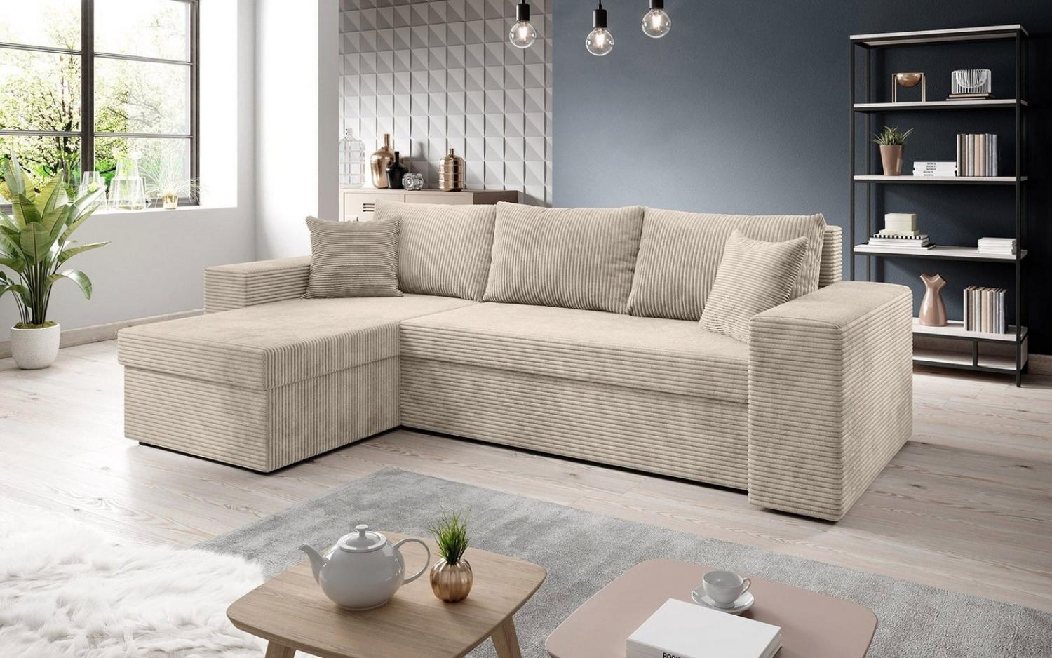 Luxusbetten24 Schlafsofa Designer Sofa Denver, mit Stauraum und Schlaffunktion Bild 1