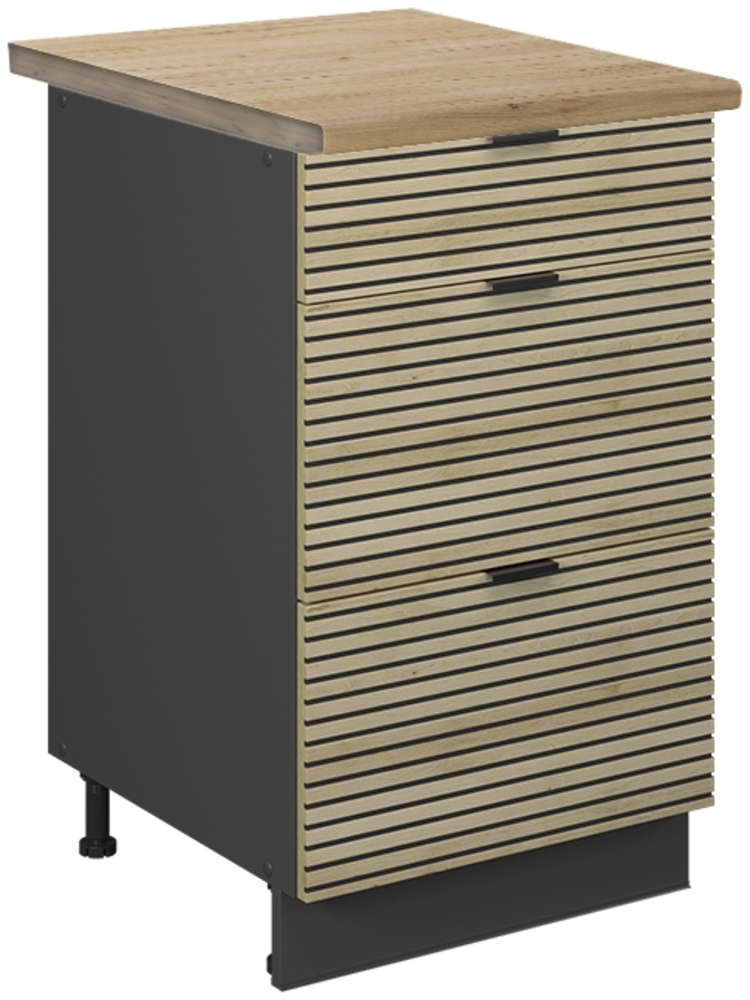 Vicco Küchenschränke Eiche Paneel 50 cm , AP Eiche, Fame-Line Bild 1