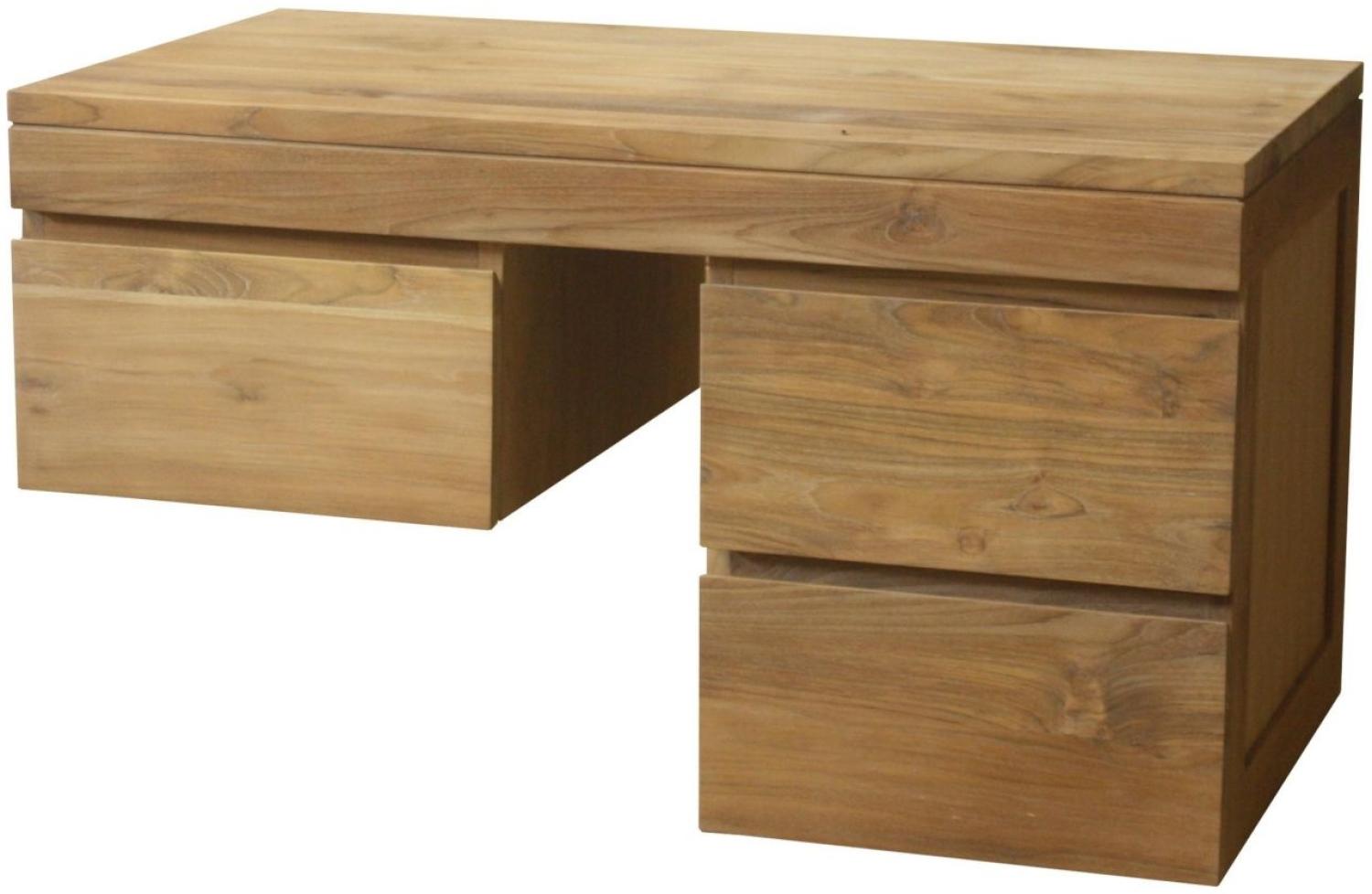 Teako Design 'Mark' Waschbeckenunterschrank, Teak Massivholz, hängend, Natur, 51 x 50 x 90 cm Bild 1