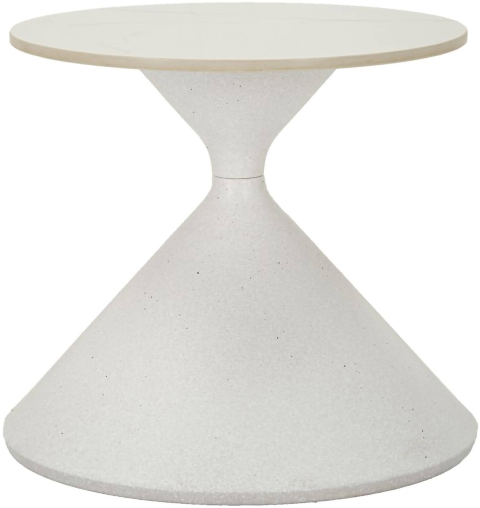 Dmora Wohnzimmertisch Ceva, Niedriger Wohnzimmertisch, Kaffeeregal, Couchtisch für Sofa, 45x45 h39 cm, Weiß Bild 1