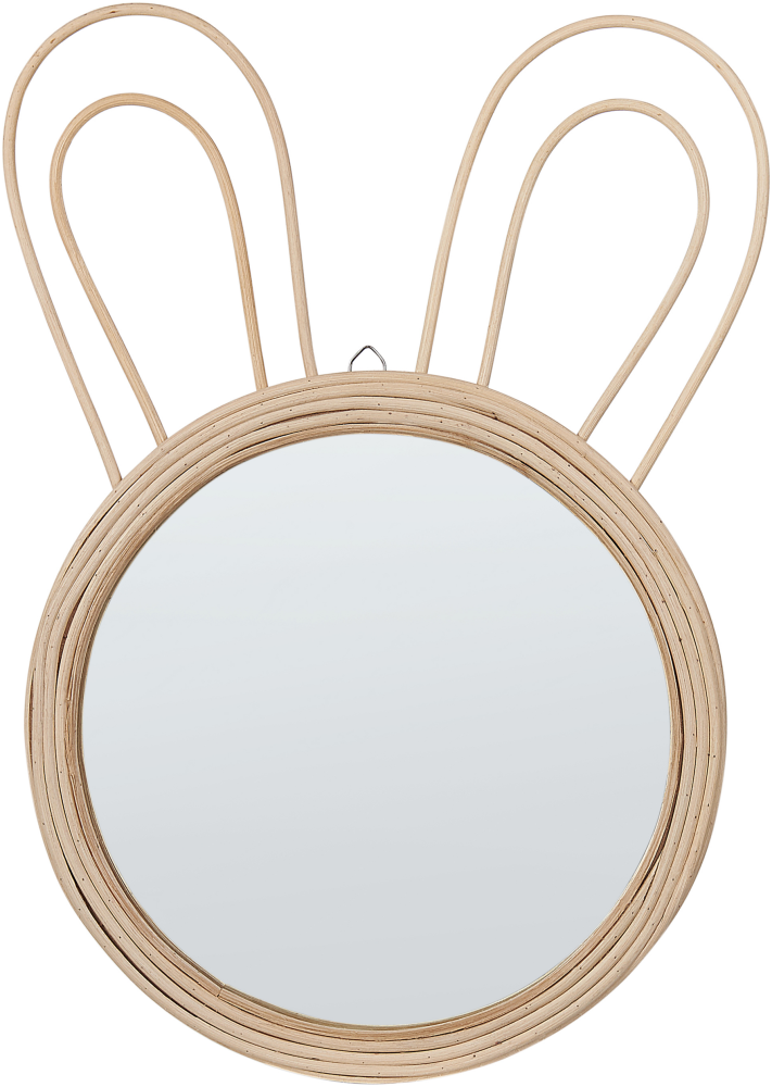 Wandspiegel GOLONG 26 cm 45 cm Rattan Natürlich Bild 1