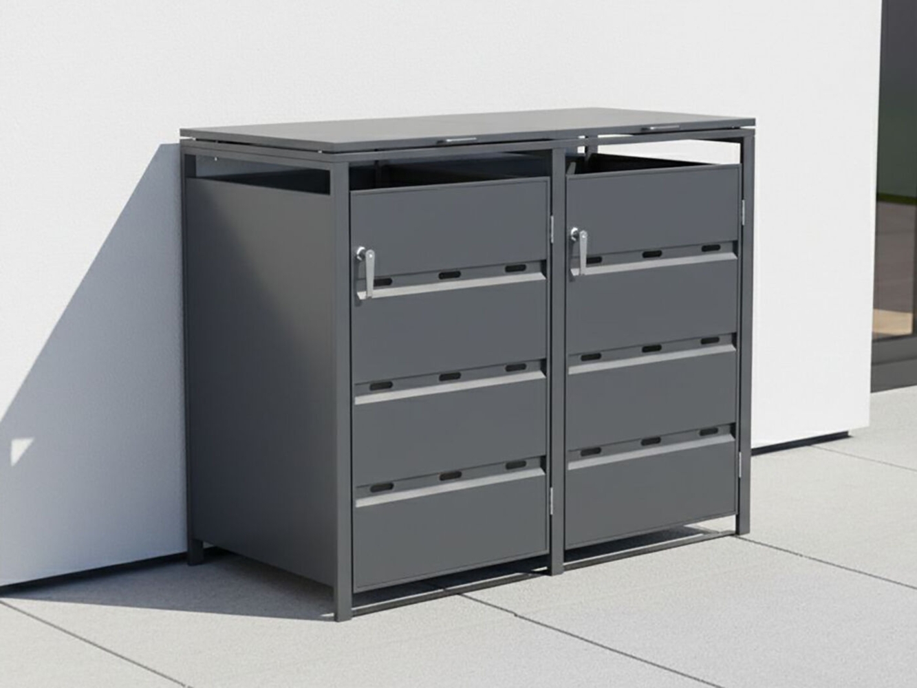 StarLine 2er Mülltonnenbox Stabilo 240 l Anthrazit Bild 1