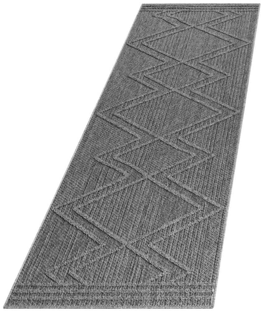 Outdoor Teppich Piero Läufer - 80x250 cm - Grau Bild 1