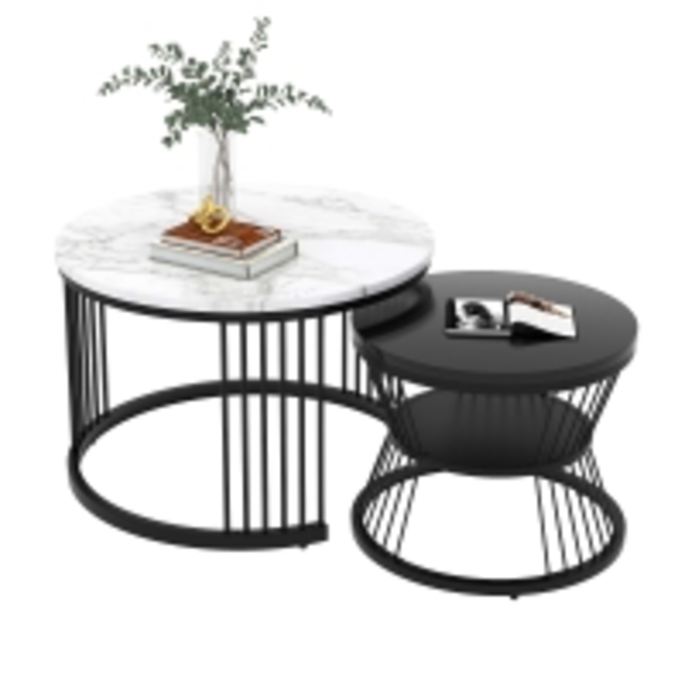 ComfortXL Couchtisch M1867, Holzwerkstoff, Schwarz, 70x46x70cm Bild 1