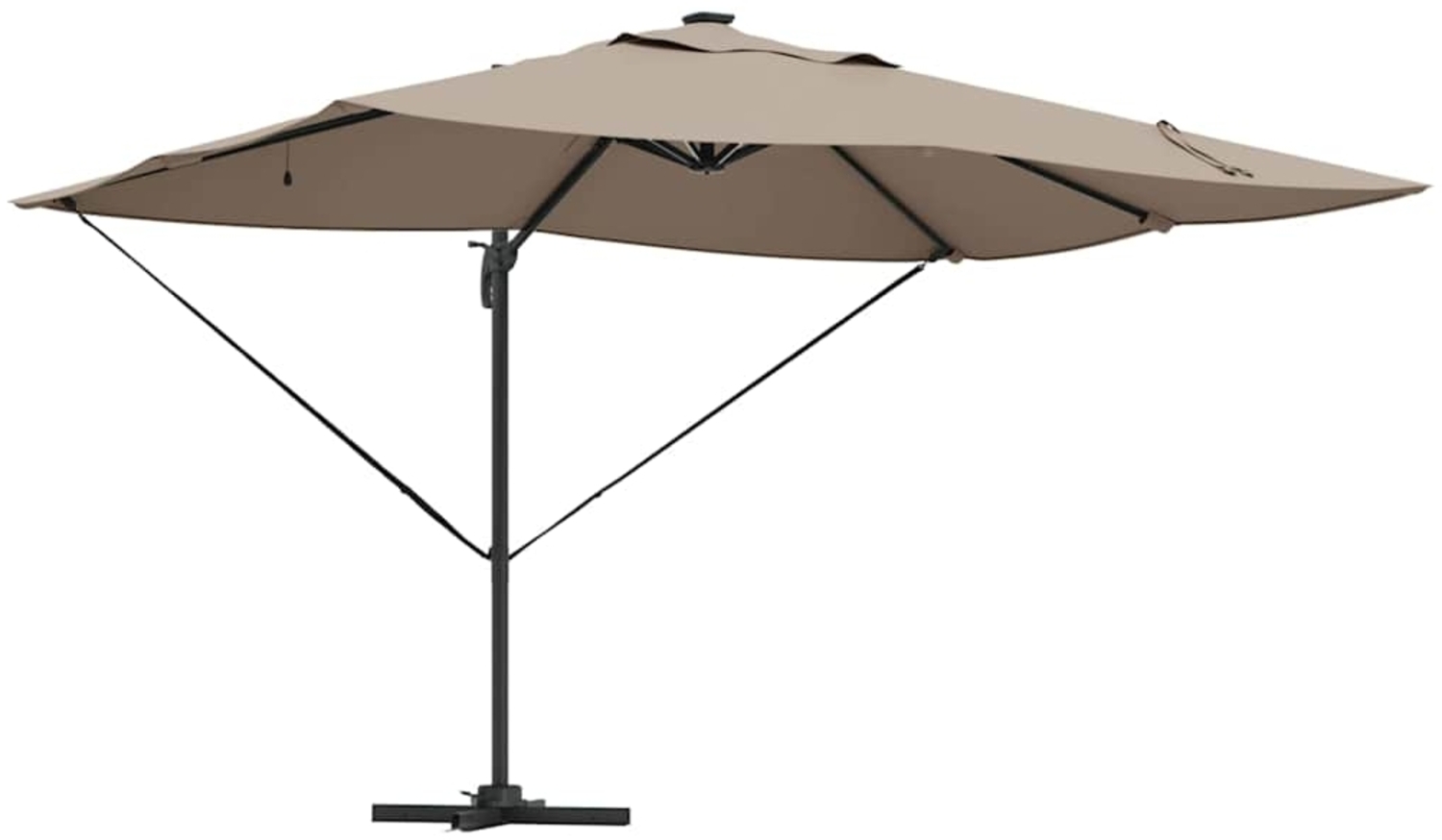 vidaXL Sonnenschirm Taupe 352 x 251 x 265 cm Polyester und Aluminium 42003330 Bild 1