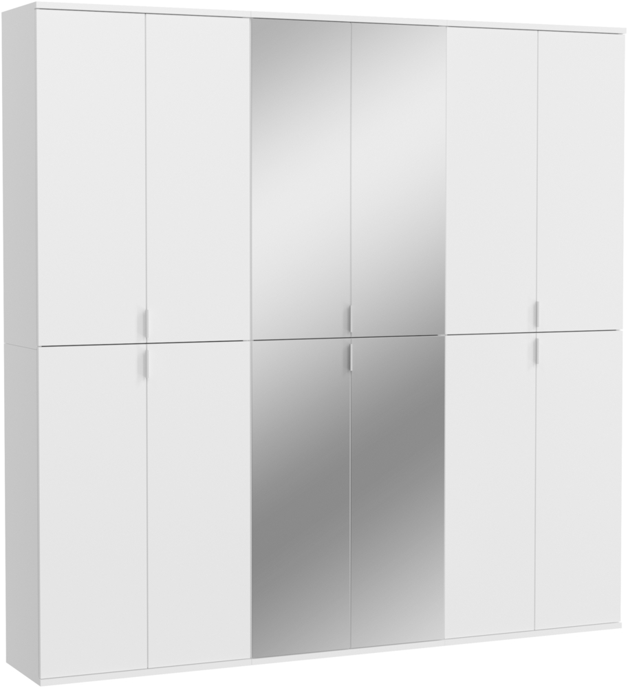 Garderobenschrank Set Projekt X IV - Weiß / Spiegelglas Bild 1