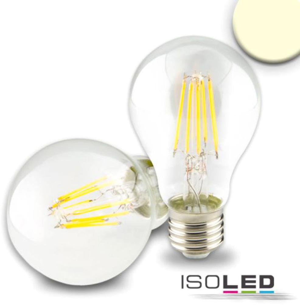 ISOLED E27 LED Birne, 8W, klar, warmweiß, dimmbar Bild 1