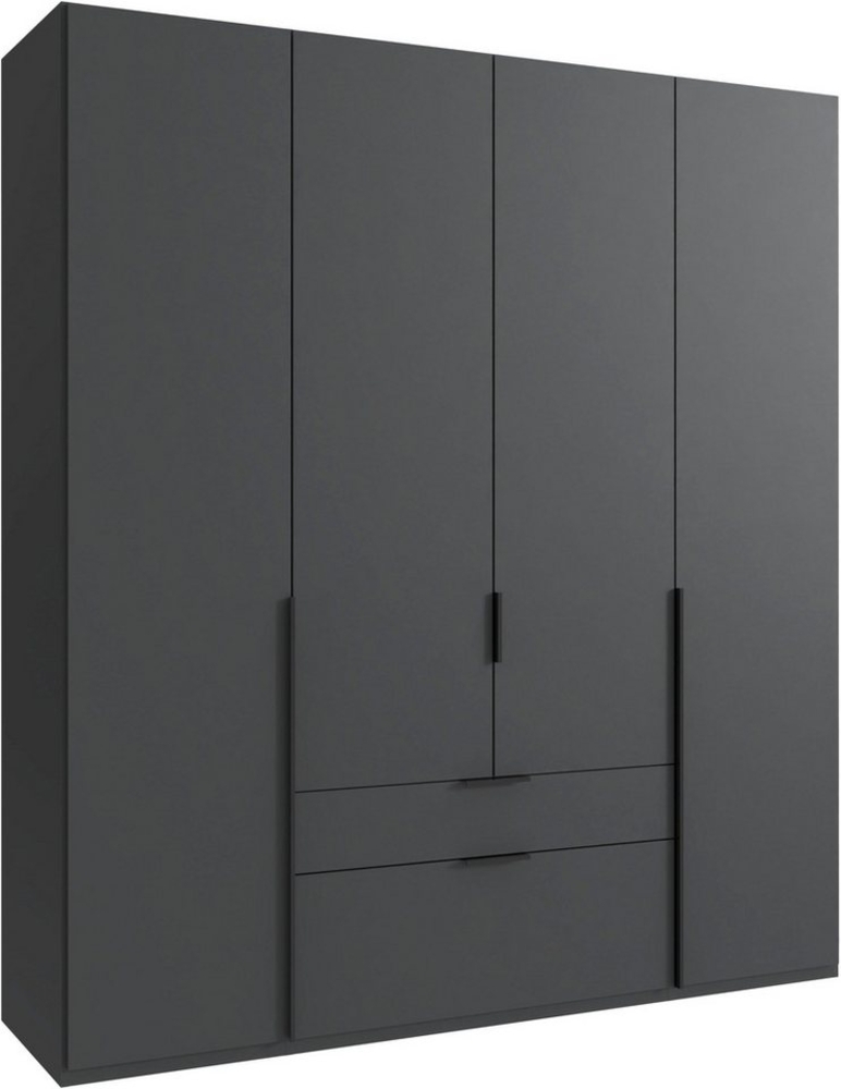 Wimex Drehtürenschrank Mugano (mit langen oder kurzen Griffen aus Metall) wahlweise mit oder ohne Spiegel, mit Schubladen Bild 1