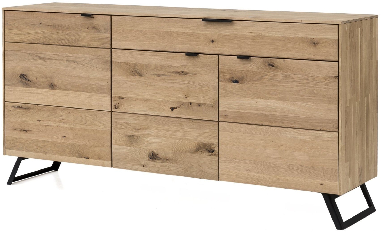 Sideboard Massivholz Idalia 183x93x45 Anrichte Wildeiche Bianco geölt 20039 Bild 1