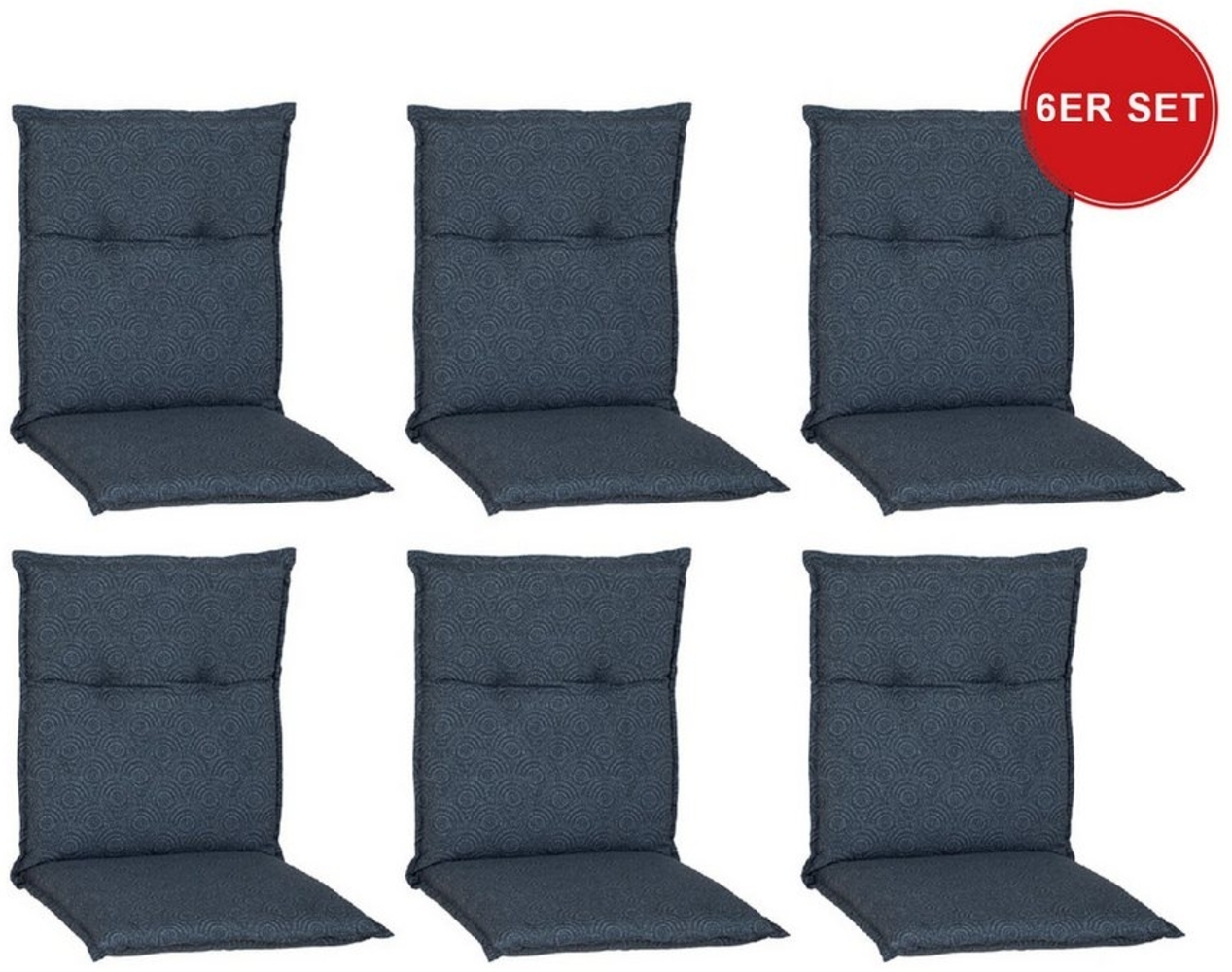 beo Polsterauflage Saumauflage Niedriglehner Barcelona im Set, (Set), Gartenstuhlauflage, Sitzauflage, Sitzkissen Outdoor, 101x50x6 cm Bild 1