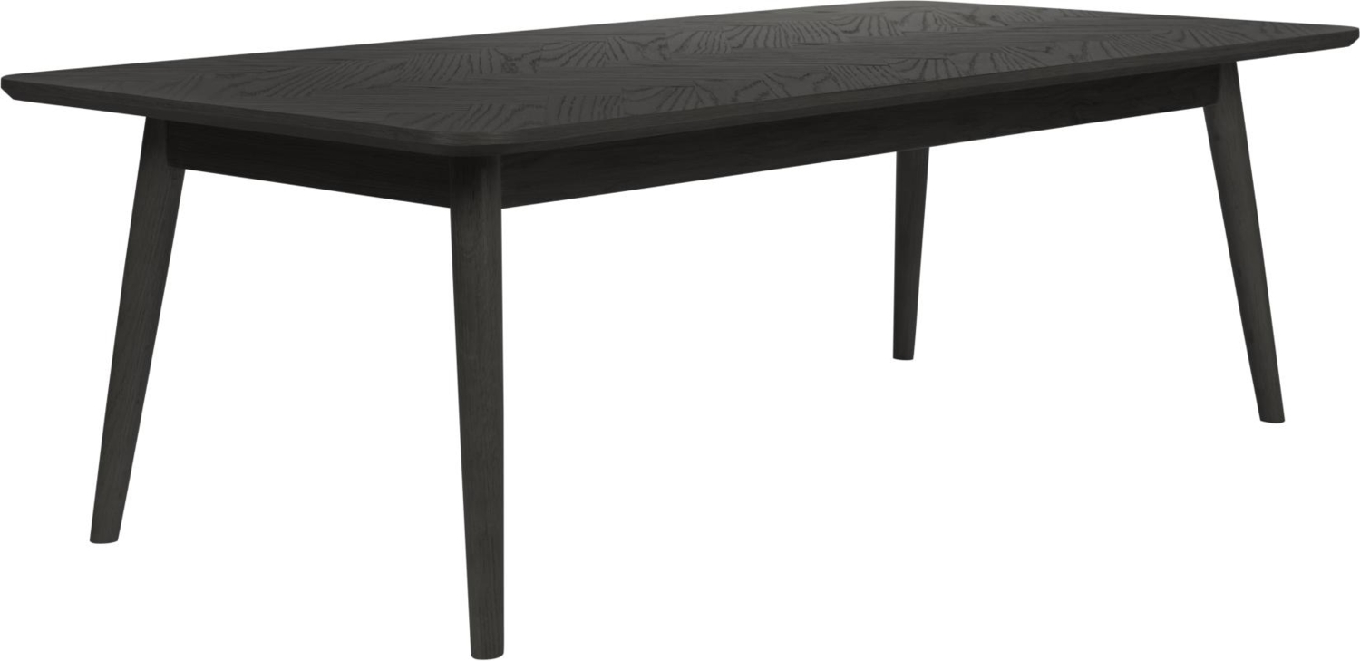 Couchtisch FABIO BLACK Eiche im Fischgrätmuster furniert 120 x 60 cm Bild 1