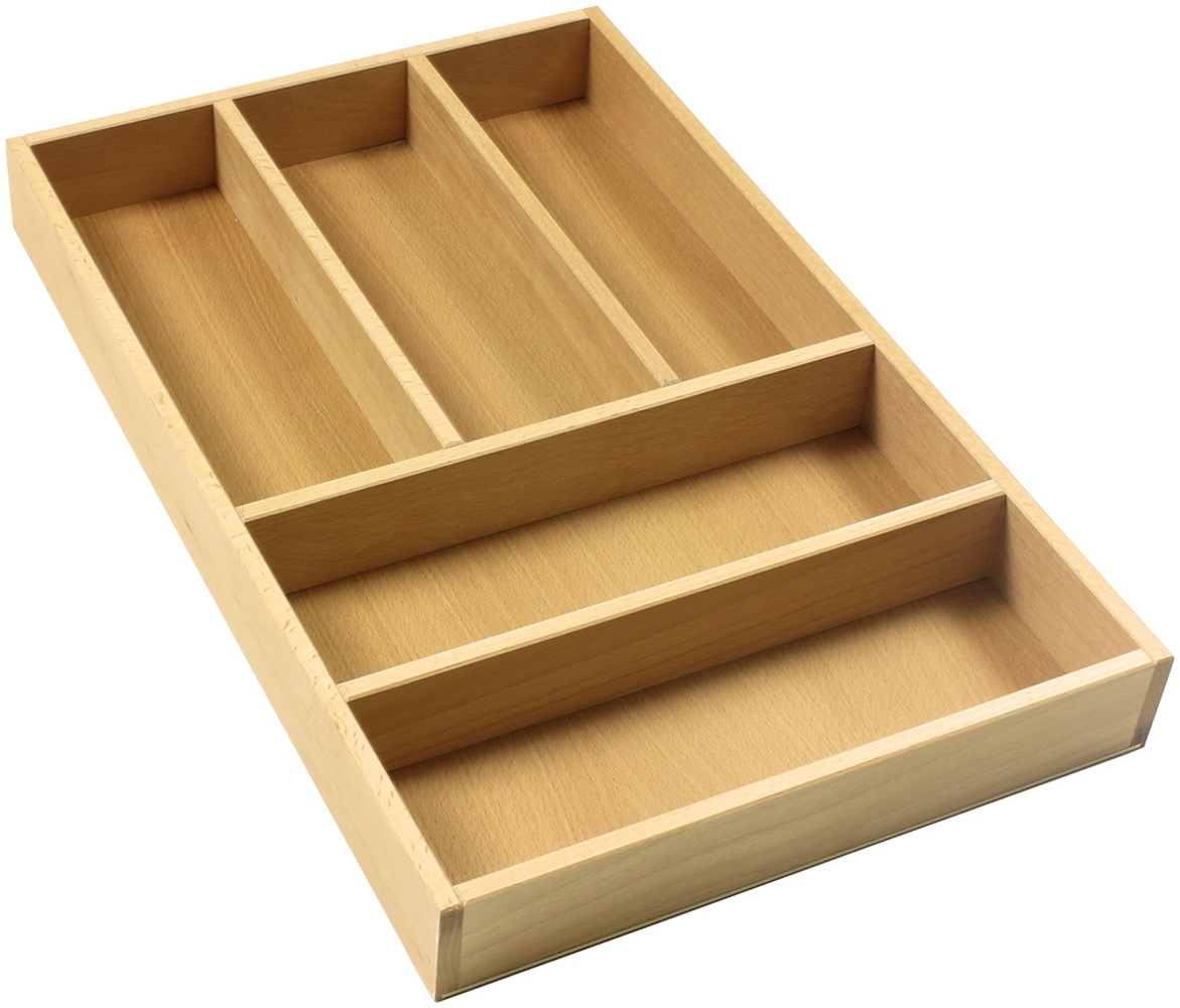 Besteckeinsatz AERIK aus Massivholz (Buche), 300 x 472 mm, universell / Besteckkasten Bild 1