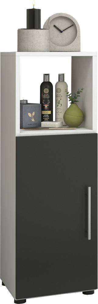 Flandu Badschrank Badmöbel Wandschrank Badezimmer Bad Möbel Schrank Schwarz Bild 1