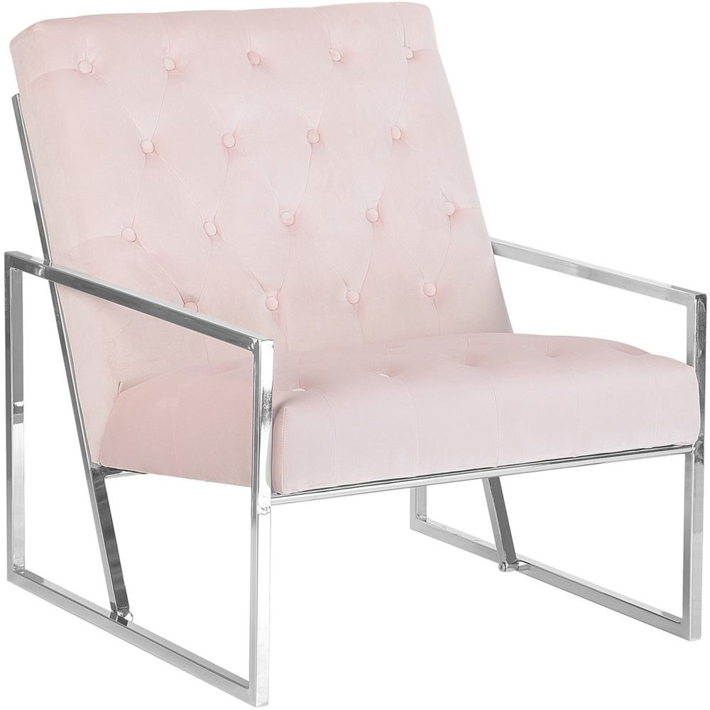 Sessel Samtstoff rosa HARSTAD Bild 1