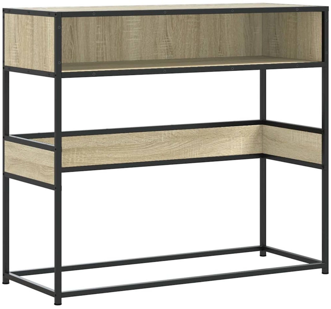 vidaXL Konsolentisch Sonoma-Eiche 90x35x80 cm Holzwerkstoff 849170 Bild 1