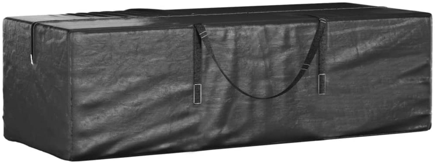 vidaXL Aufbewahrungstasche für Gartenkissen, 2 Stk., Polyethylen schwarz, 135 x 40 x 55 cm Bild 1