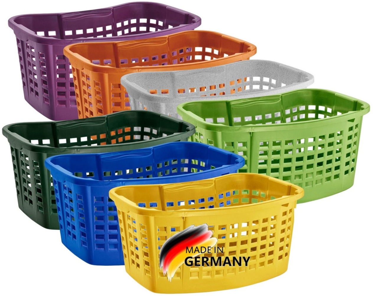 Buri Wäschekorb, 40L Wäsche Box Volumen, Wäschesammler mit 60 x 40 x 28 cm Außenmaß, Wäsche Sortierer groß, Aufbewahrungskorb Bild 1