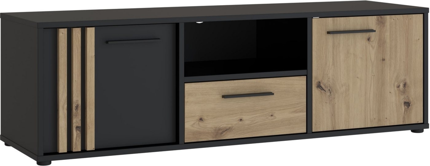 FORTE Lowboard Cardigan TV-Board, TV-Schrank, TV-Board, 2 farbig, Stauraum Kabelführung Bild 1