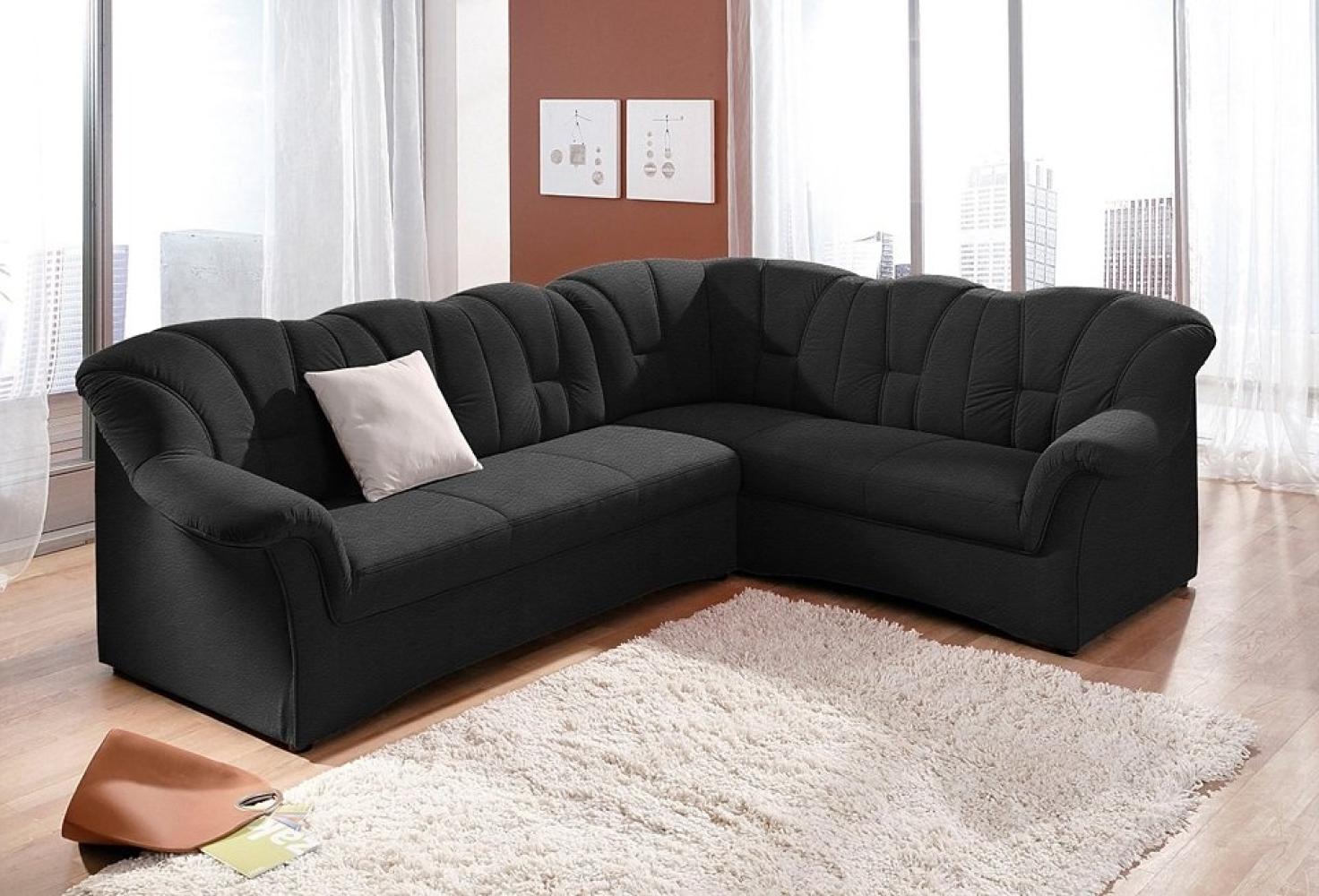 DOMO collection Ecksofa Papenburg B/T/H: 242/190/84 cm L-Form, wahlweise mit Bettfunktion, Langer Schenkel links oder rechts Bild 1