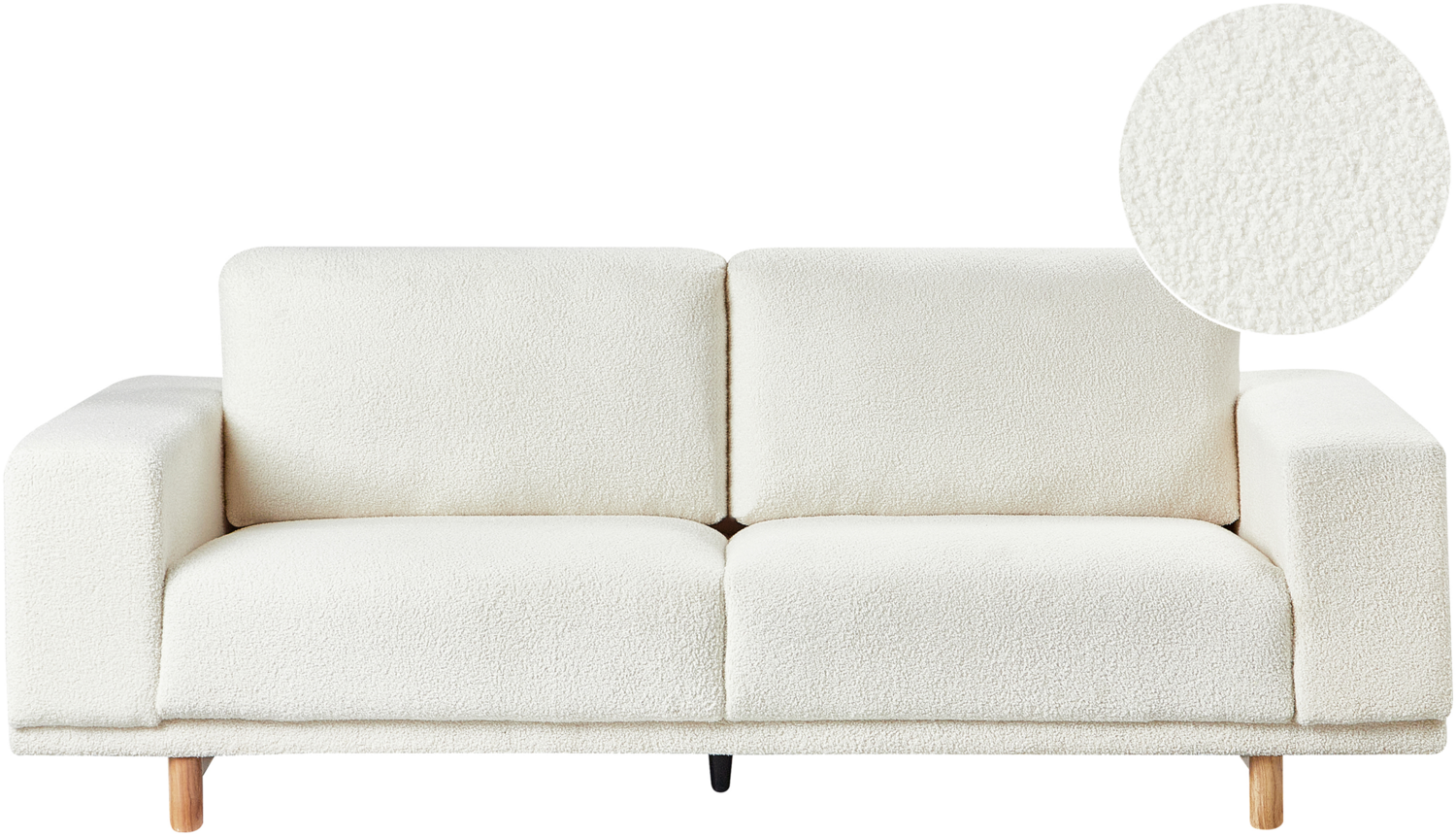 3-Sitzer Sofa Bouclé cremeweiß NIVALA Bild 1