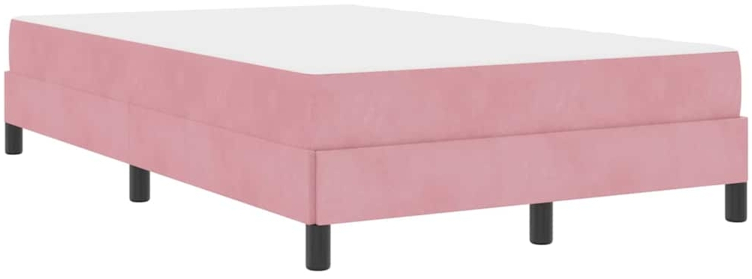 vidaXL Boxspringbett mit Matratze Rosa 120 x 220 cm Samt 3398790 Bild 1