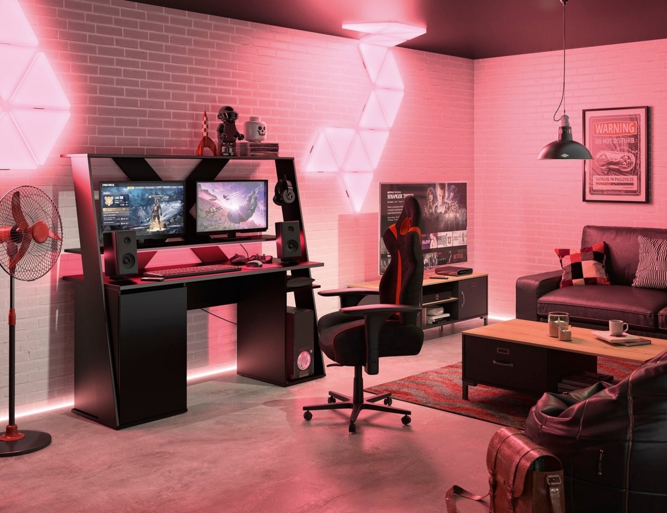 Gami Gamingtisch AXYON (1-St), Das ganze Material findet seinen Platz Bild 1